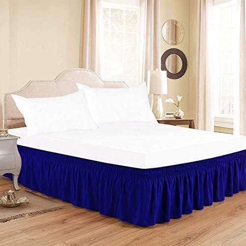 Royal Blue Wrap Around Bed Skirts by Unknown
