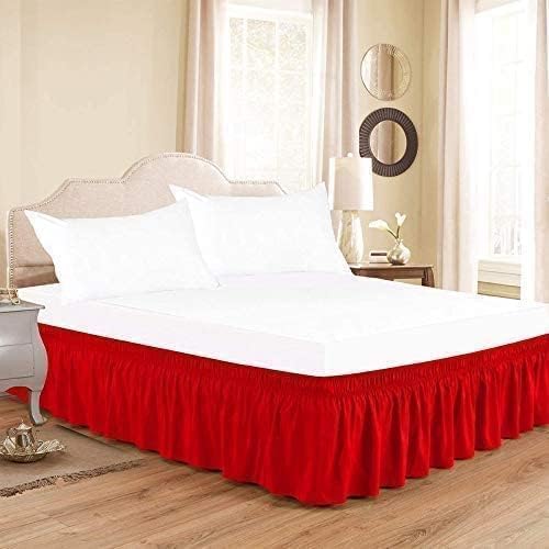 Red Wrap Around Bed Skirts - Image 4