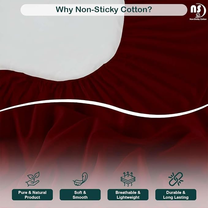 NON Sticky cotton Twin Size Sleeper Sofa Sheets, 4 Piece Egyptian Cotton Bed - Image 4