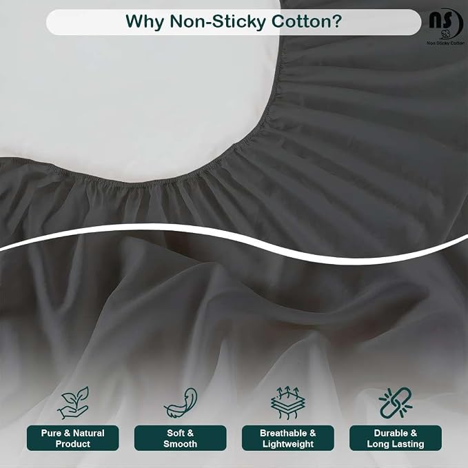 NON Sticky cotton Full Size Sleeper Sofa Sheets, 4 Piece Egyptian Cotton Bed - Image 4