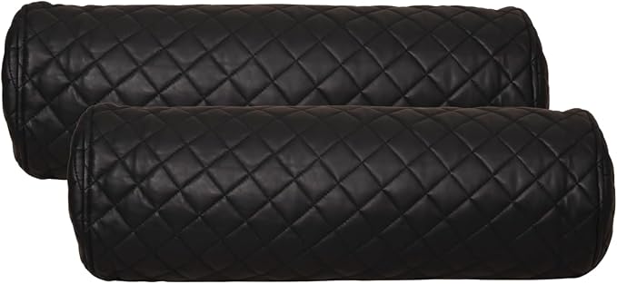 Neck Roll Pillow Cushion Cover, 22x5 Inch Full Moon Round Bolster Pillow Case by Ganloz