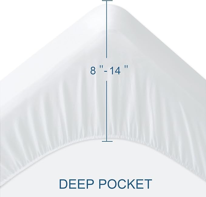 10 Pack Mattress Protector Twin Waterproof Mattress Topper Pad Cover Bed Sheets - Image 2