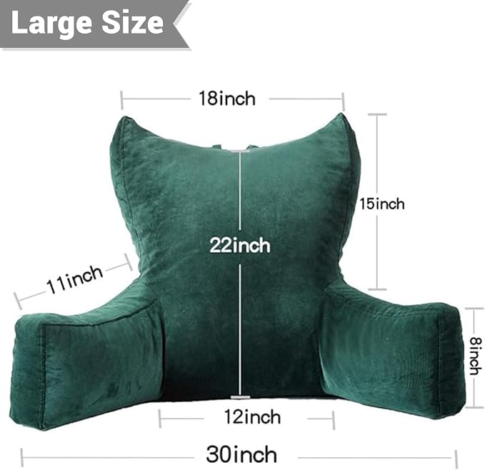 Neustern Reading Pillow for Sitting in Bed Adult, Back Pillow for Bed Shredded - Image 4