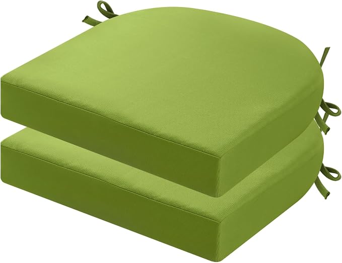idee-home Thick 17" x 17" x 3" Patio Chair Cushions Set of 2, Waterproof by idee-home