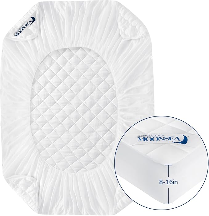 Full XL Mattress Topper Pad Waterproof Mattress Protector, Absorbent Quilted - Image 5