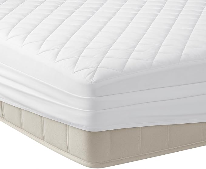 YATAS BEDDING Perle Quilted Fitted Mattress Protector, Machine Washable and by YatasBedding