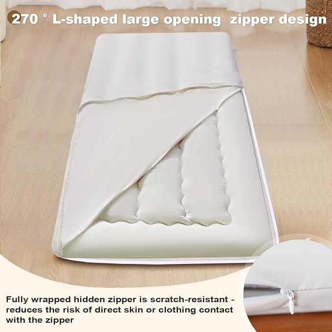 Floor Futon Cover Twin Size 82" L x 41" W Japanese Floor Futon Mattress - Image 5