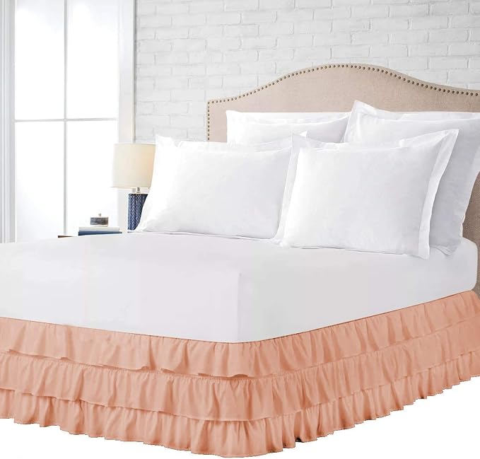 Multi-Ruffle Bed Skirt, Soft Multi Elastic Dust Ruffles - Image 5
