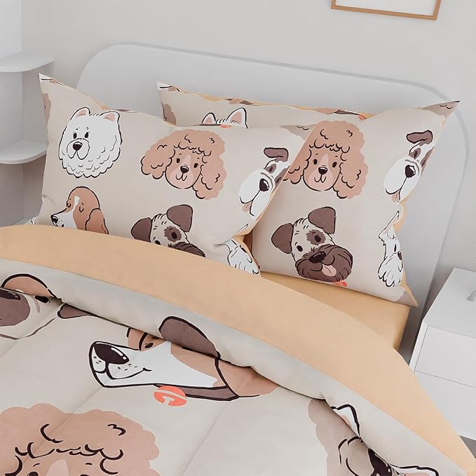 Dog Kids Bedding Set for Girls Boys, Ultra Soft Microfiber Comforter Set Full - Image 5