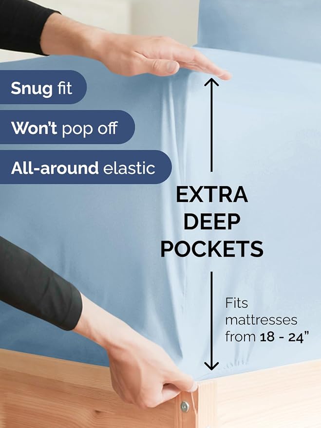 Extra Deep Pocket Split King Sheets - Image 3