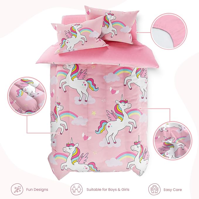 SANDJEST Unicorns Bedding Full Set - Image 2