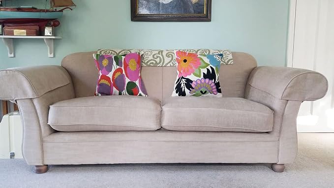 Lily Pink Flower Pillow Cover | Suzani Accent Pillow | Outdoor Floral Pillows | - Image 4