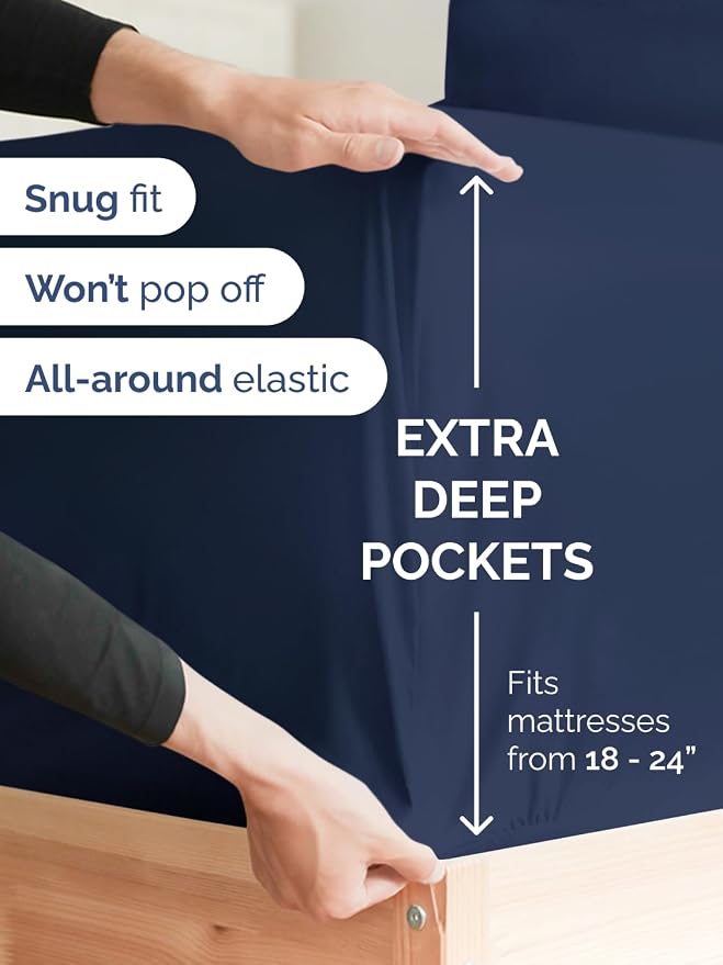 Extra Deep Full Fitted Sheet - Image 2