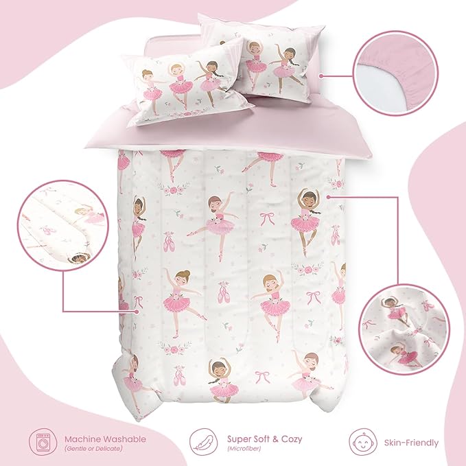 SANDJEST Ballet Duvet Cover Sets Twin Size - Image 3