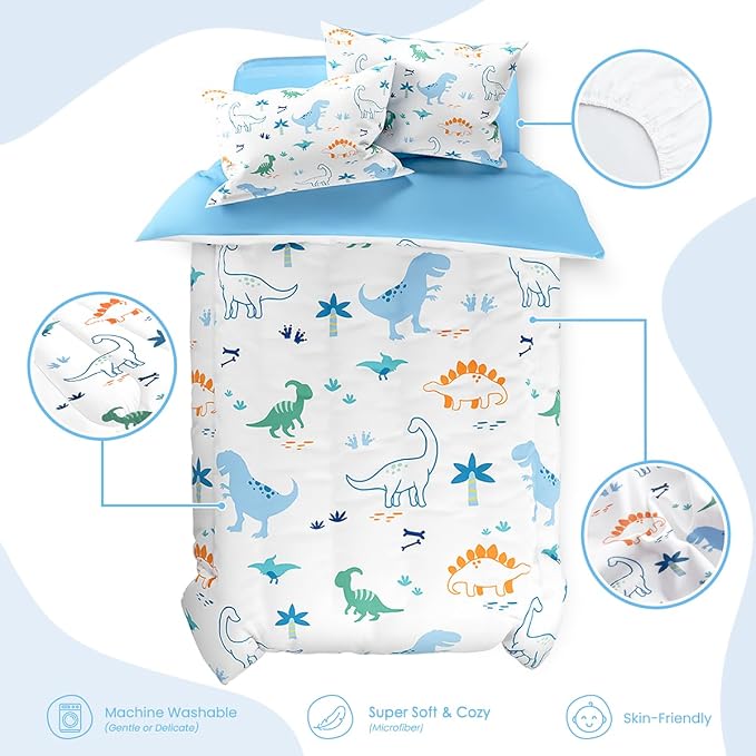 SANDJEST Dinosaur Duvet Cover Sets Twin Size - Image 3