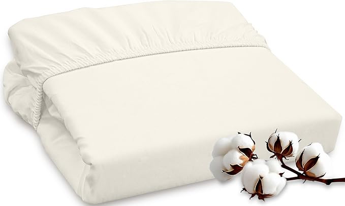 ROYALE LINENS 300 Thread Count 100% Long Staple Combed Cotton Fitted Sheet Twin by ROYALELINENS