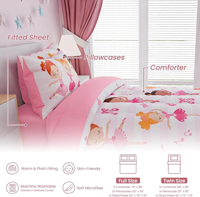 SANDJEST Ballet Twin Bedding Sets - Image 6