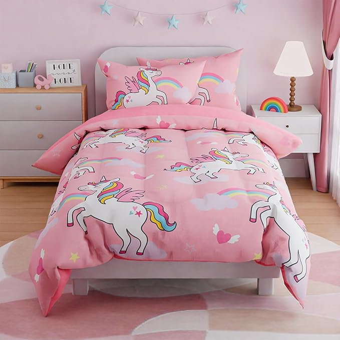 SANDJEST Unicorns Bedding Twin Set - Image 4