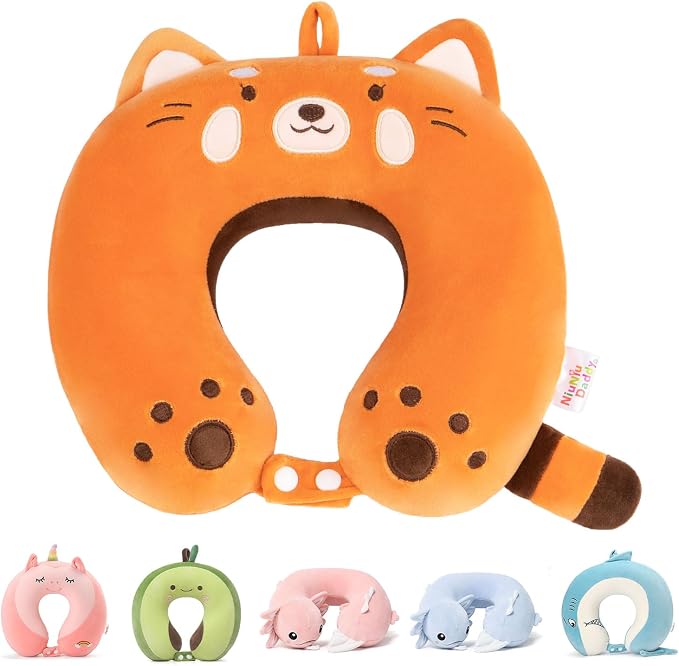 Niuniu Daddy Red Panda Kids Neck Travel Pillow by NiuniuDaddy