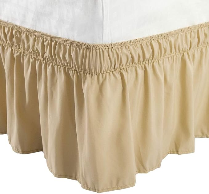 Taupe Wrap Around Bed Skirts - Image 3