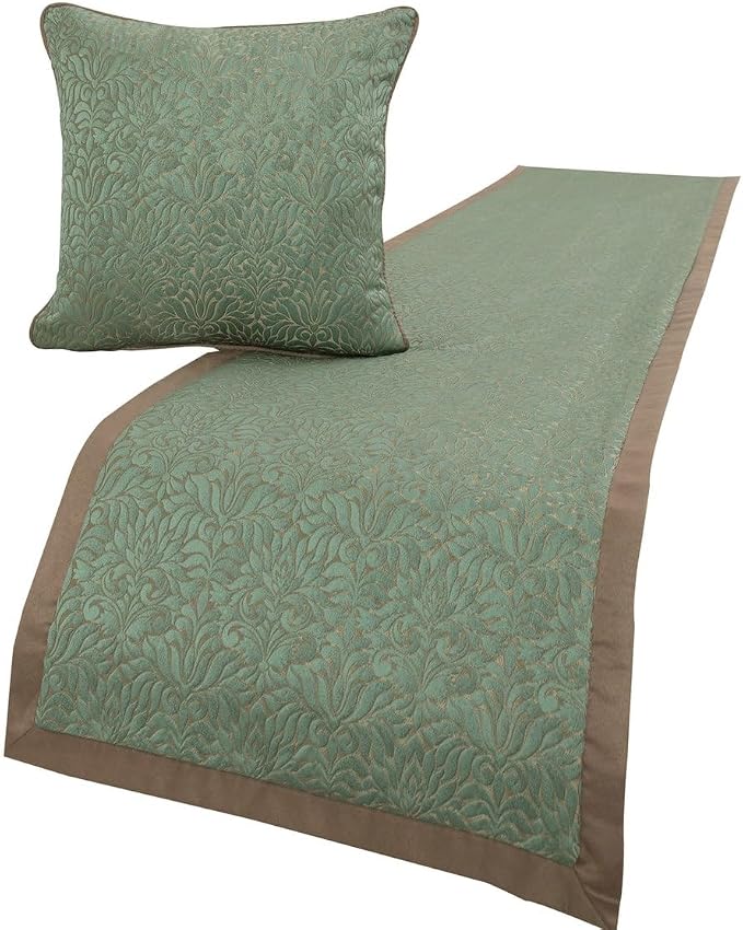 The HomeCentric King/Queen/Twin Blue & Beige Decorative CA King 86"x18" Bed by TheHomeCentric