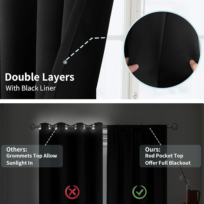 BGment Thermal Insulated 100% Blackout Curtains - Image 6