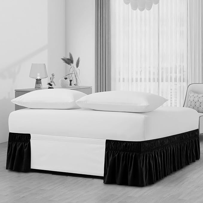 Taupe Wrap Around Bed Skirts - Image 8