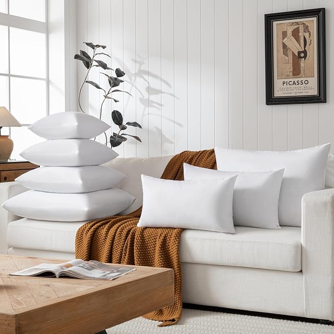 26x26 Euro Throw Pillow Inserts-Down Feather Pillow Inserts-Cotton Fabric-Set - Image 4