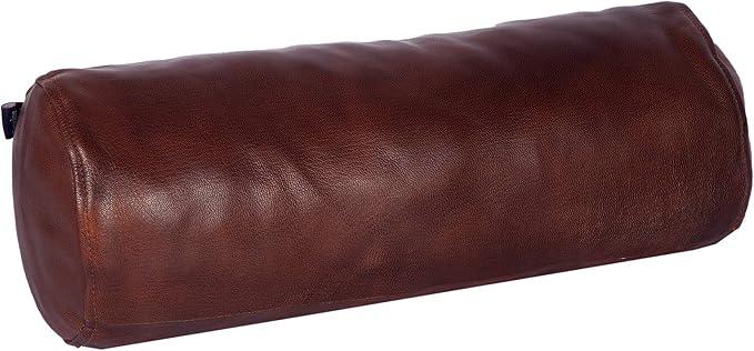 Neck Roll Pillow Cushion Cover, 24x6 Inch Full Moon Round Bolster Pillow Case - Image 2