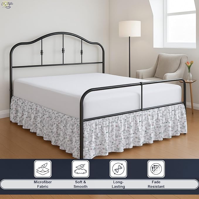 Cottington Lane Ruffled Bed Skirt Queen Size - Image 3
