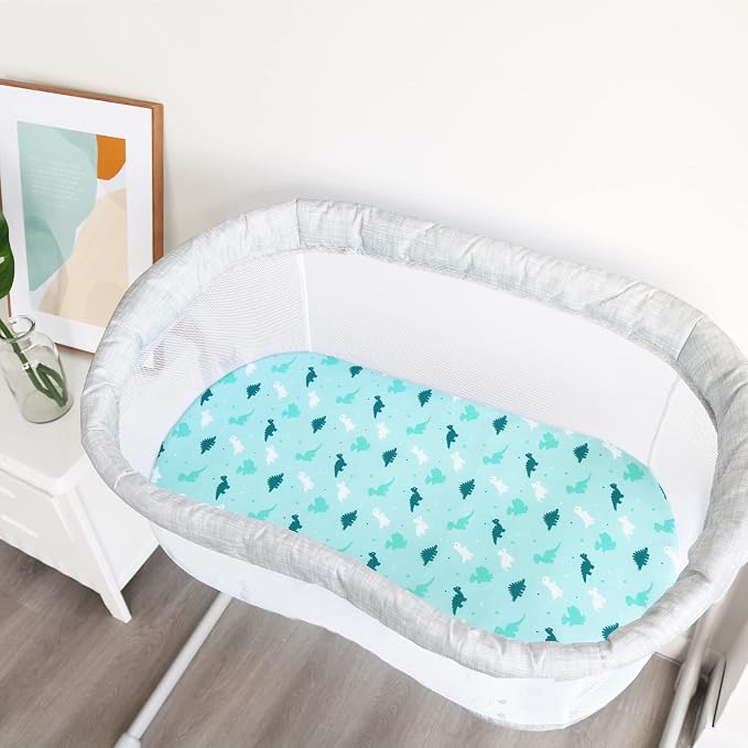 Bassinet Sheet 4 Pack for Baby Boys, Bassinet Sheets Ultra Soft Universal Fit - Image 3