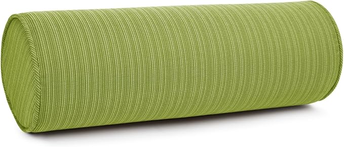 Sherry Kline Island Breeze Indoor/Outdoor Corded Neck Bolster Kiwi 6"x 18" Set by SherryKline