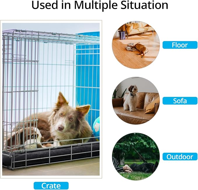 Dog Beds Crate Pad for Medium Dogs Fit Dog Crates, Washable & Anti-Slip Kennel - Image 3