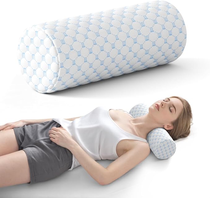 Neck Roll Pillow for Neck Pain Relief by Forcanby