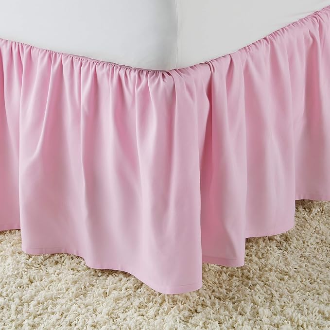 Pink Wrap Around Bed Skirts - Image 3