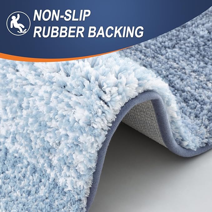 OLANLY Bathroom Runner Rugs 47x17, Extra Soft Absorbent Microfiber Bath Rugs - Image 4