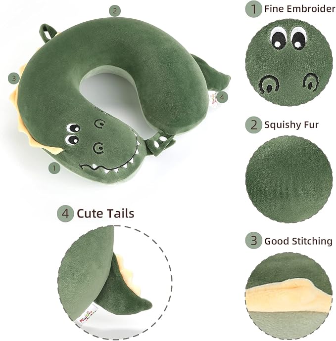Niuniu Daddy Crocodile Kids Neck Pillow - Image 4