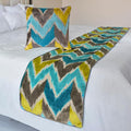The HomeCentric King/Queen/Twin Blue Decorative King 90"x18" Bed Runner by TheHomeCentric