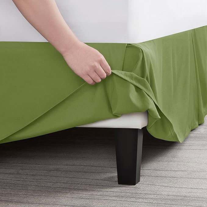 Nestl Calla Green Bed Skirt King Size - Image 5