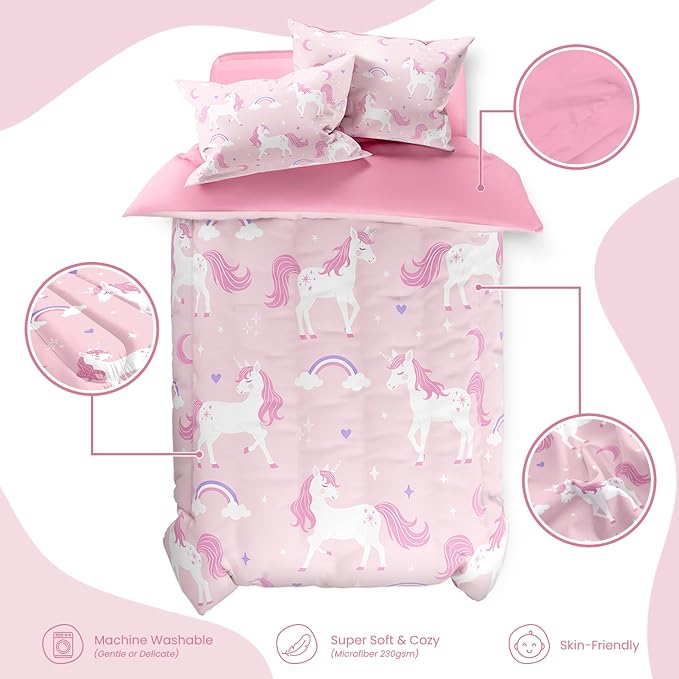 SANDJEST Unicorn Duvet Cover Sets Full Size - Image 3
