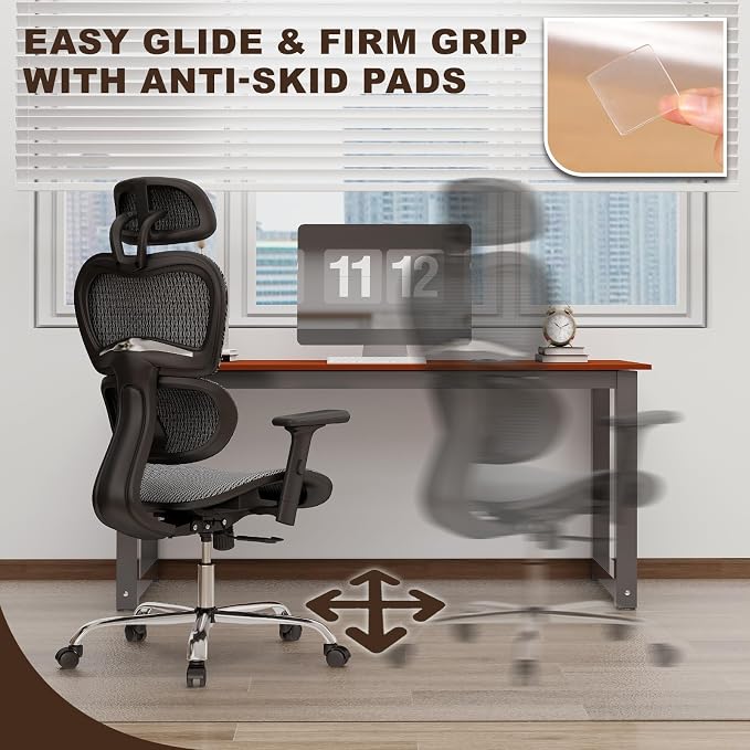 Upgraded 2mm Thick Clear Office Chair Mat, Heavy-Duty Easy Clean PVC Computer - Image 3