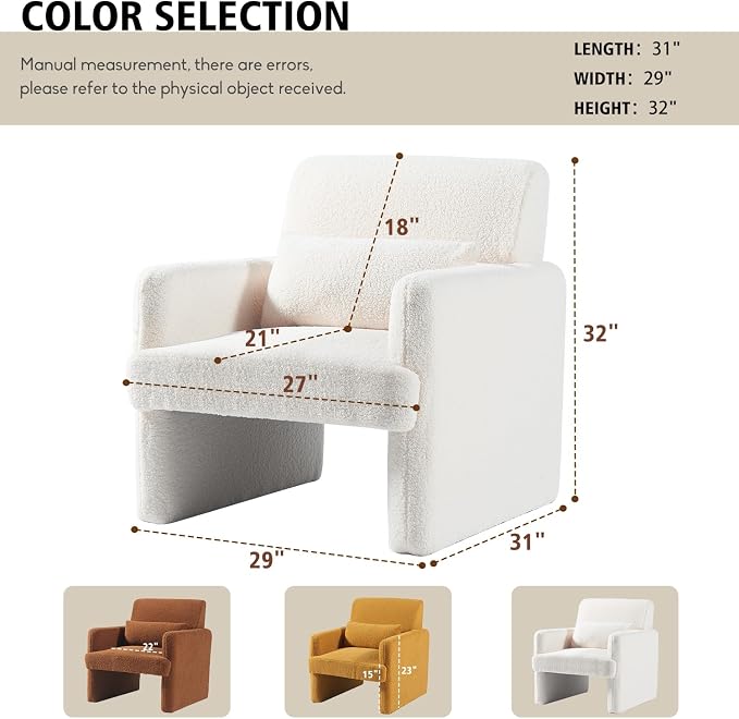 Gaussen Sherpa Oversized Accent Chair - Image 2