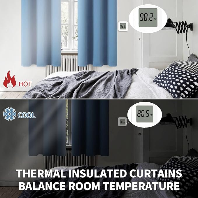 BGment Short Blackout Curtains for Bedroom 48 Inches Long - Image 3