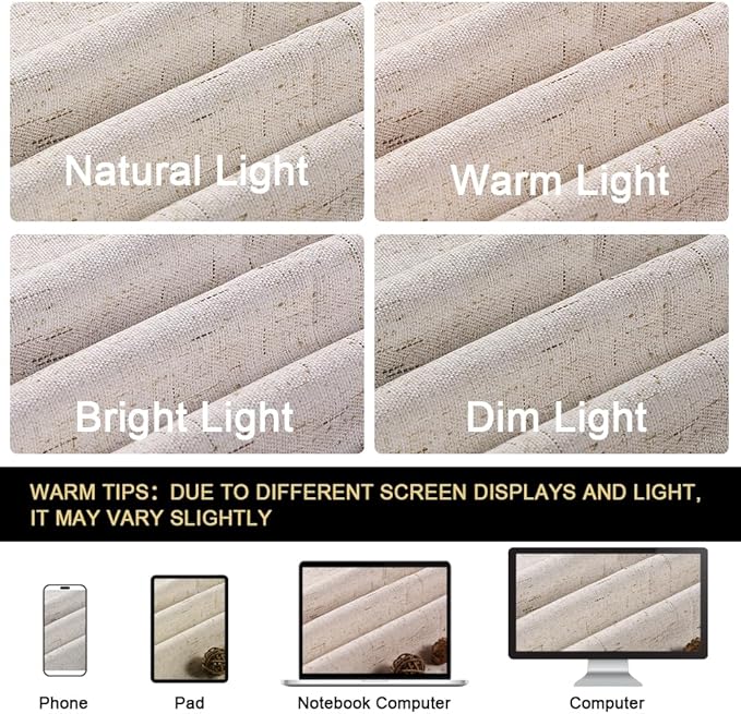 PrinceDeco 100% Black Out Curtains 64 inch Long 2 Panels - Image 5