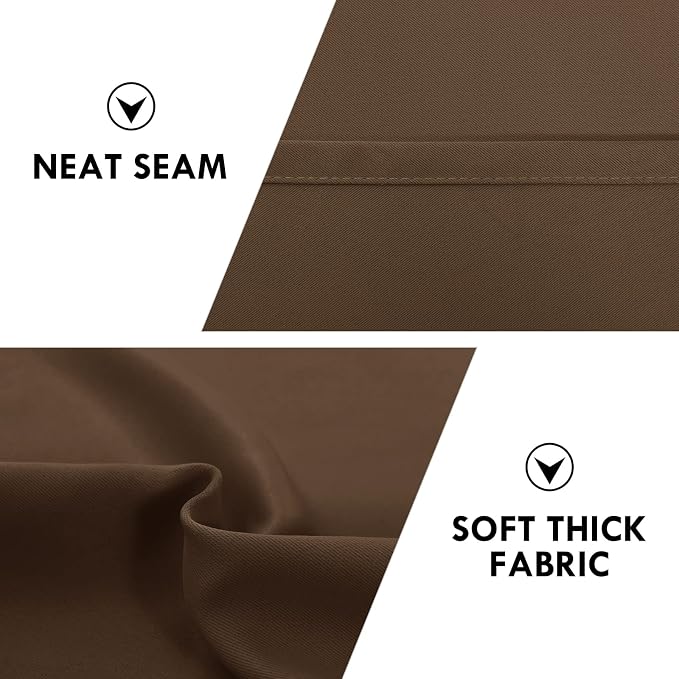 DWCN Short Brown Blackout Curtains - Image 5