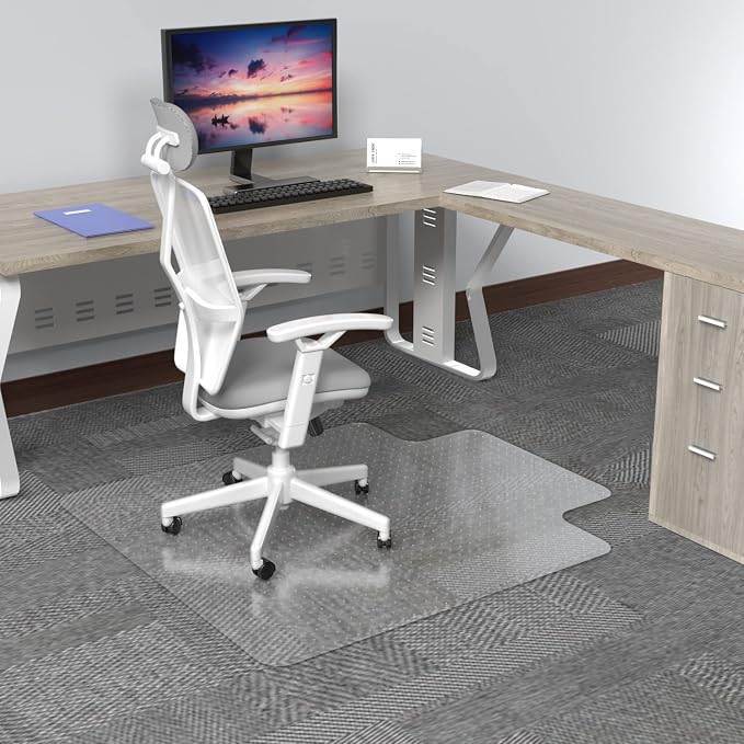 Amyracel Clear Chair Mat for Low Pile Carpet, Easy Glide Plastic Floor Mat for - Image 2