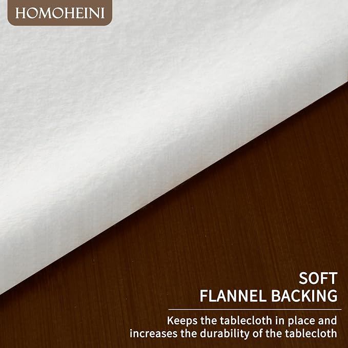 Rectangle Table Cloth, 100% Waterproof Tablecloth OilProof SpillProof Vinyl - Image 6