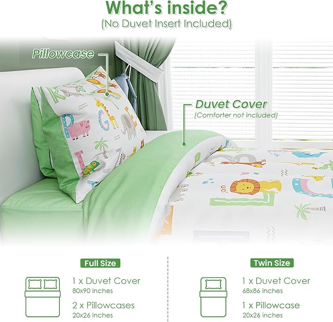 SANDJEST Alphabet Duvet Cover Sets Full Size - Image 2