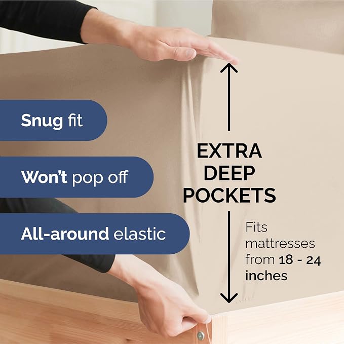 Extra Deep Pocket Split King Sheets - Image 3