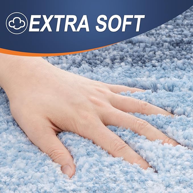 OLANLY Bathroom Runner Rugs 47x17, Extra Soft Absorbent Microfiber Bath Rugs - Image 2
